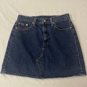 Levi's Navy Blue Denim Mini Skirt